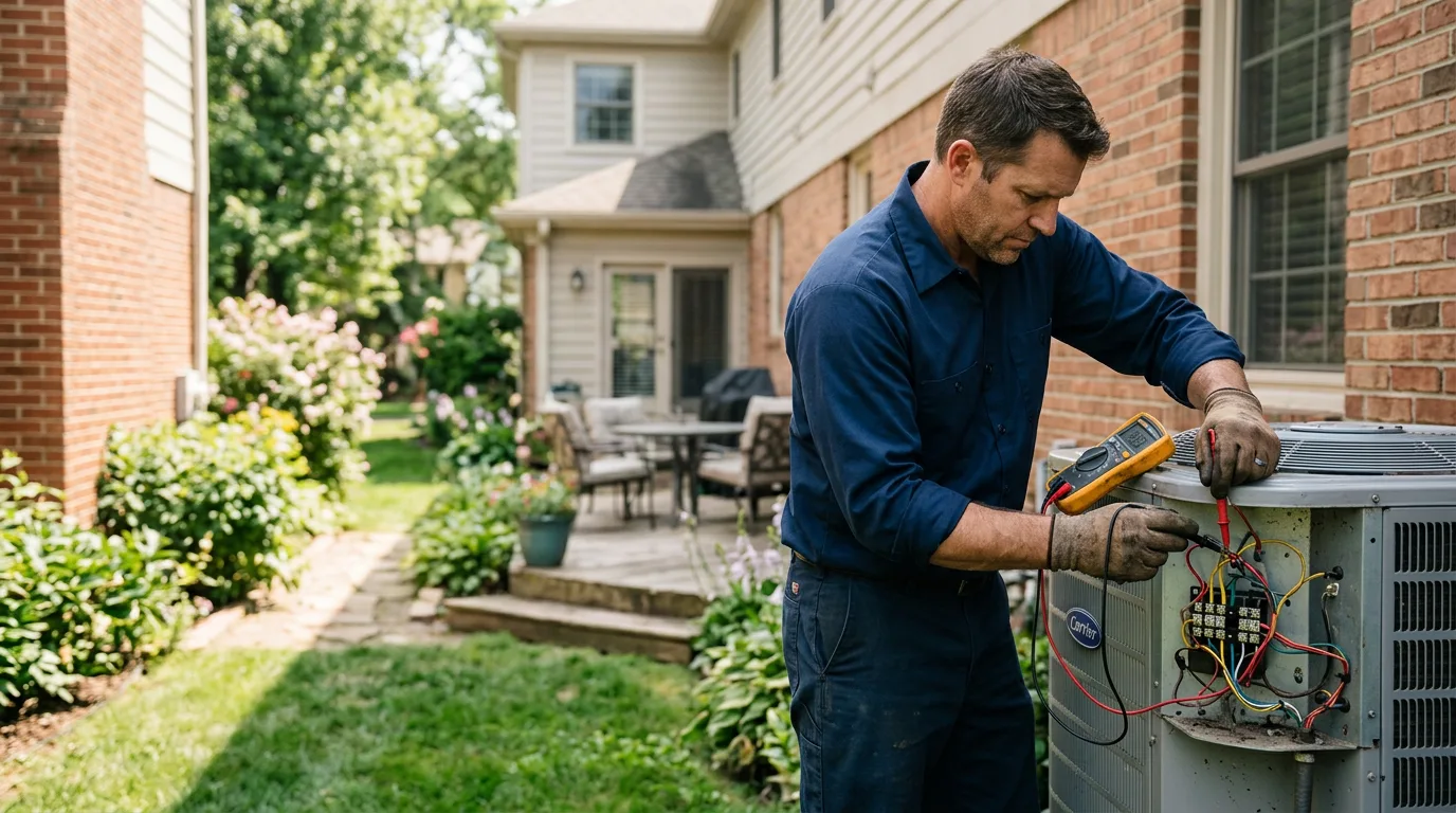 HVAC technician working near West Lafayette, OH